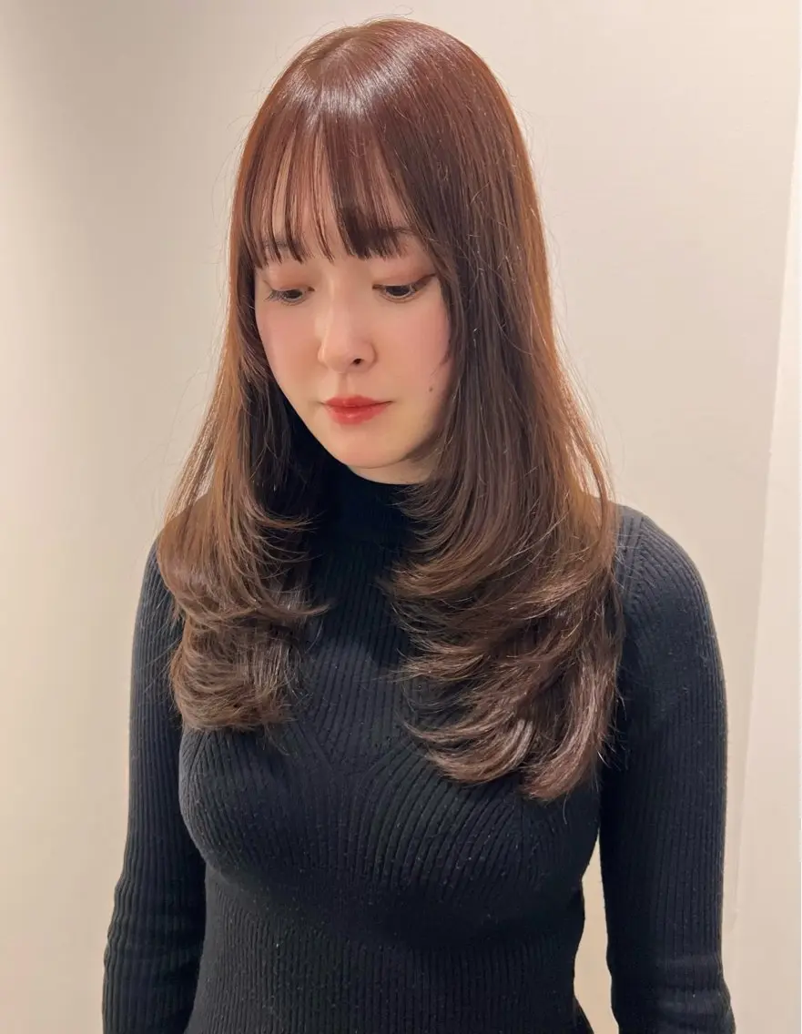 ロング レイヤーカット カット 新宿❤︎ヘアセット ♡YUME🪼のヘアスタイル