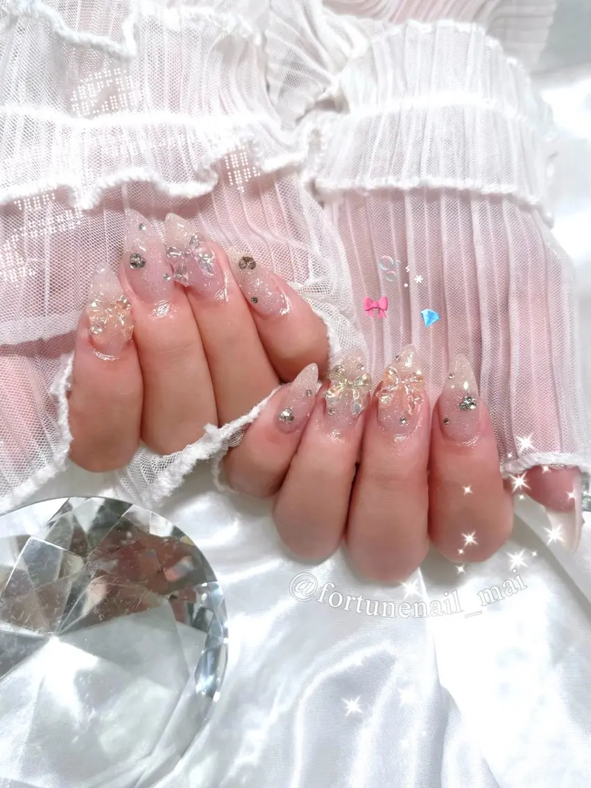 ネイル フラッシュネイル キラキラネイル ハンドネイル 🎀Mai 🎀6/22🈳✩のネイルデザイン