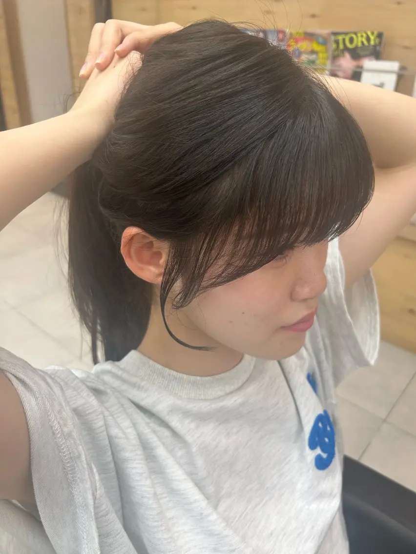 顔周りカット×艶カラー×スプリナージュトリートメント🧸️🫧の写真