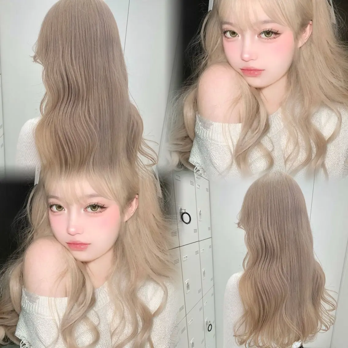 ロング カラー 色落ち綺麗🩰ハイ トーン🎀RINKAのヘアスタイル