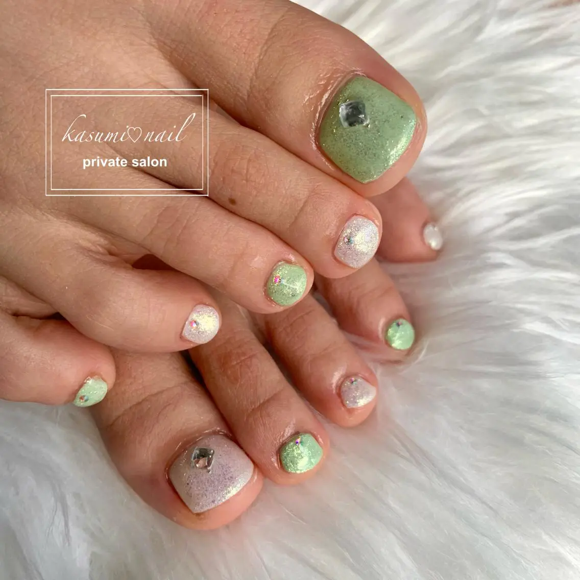 ネイル アートネイル フットネイル フレンチネイル ロングネイル マグネットネイル KASUMI♡ Nailのネイルデザイン