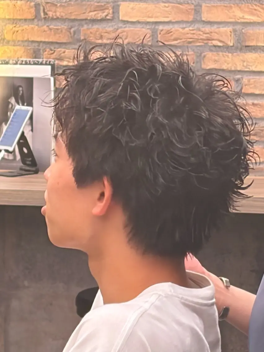ショート パーマ メンズ 似合わせカット ショートヘア カット パーマ 【"漢らしい" 作ります】昇陽のヘアスタイル