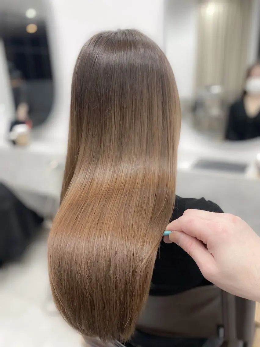 ロング カラー ヘアカラー トリートメント 酸性縮毛矯正 店長浅野太郎のヘアスタイル