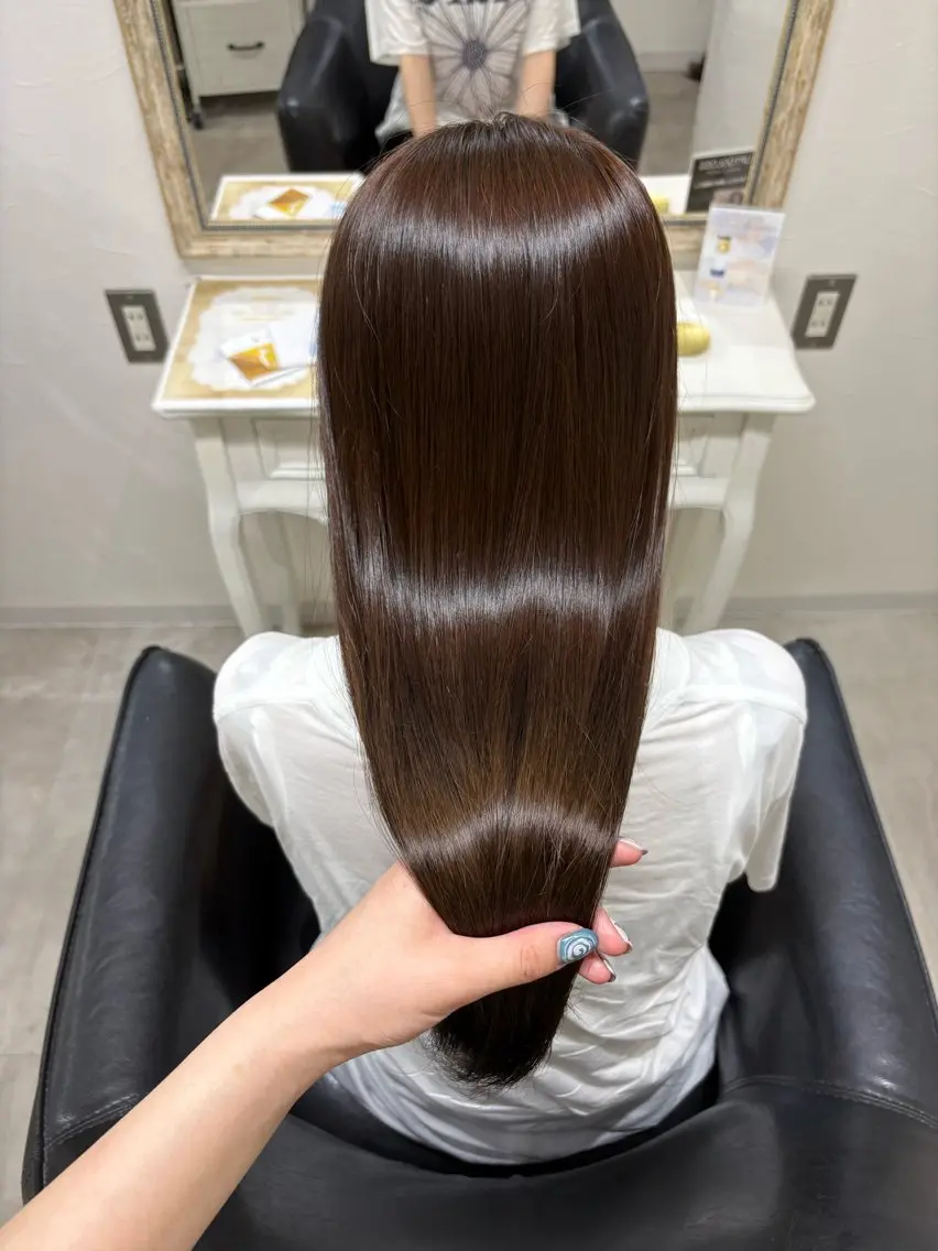 ロング カラー り せのヘアスタイル