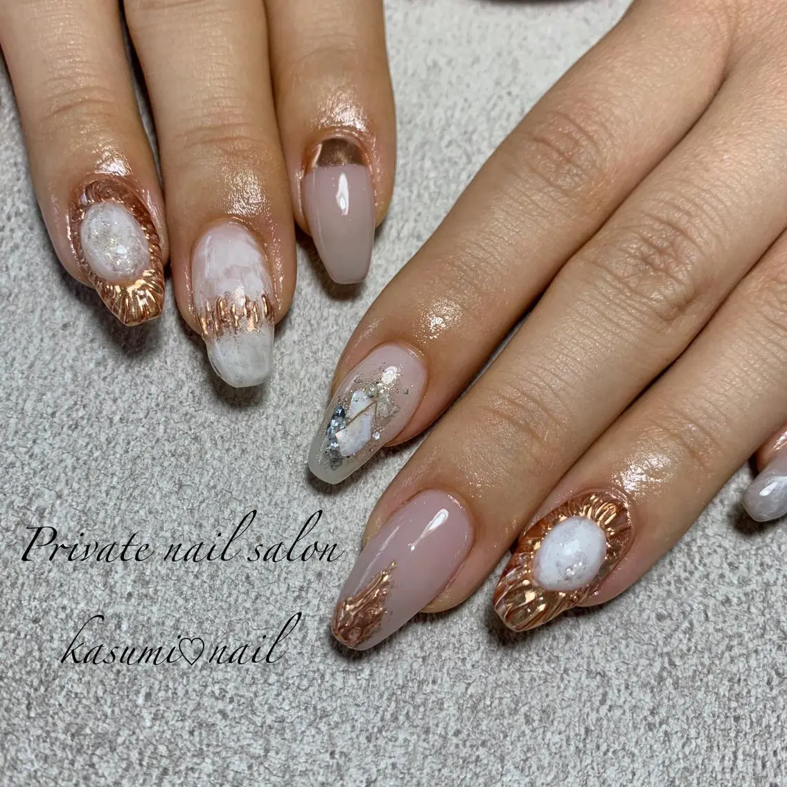 ネイル アートネイル フットネイル ジェルネイル マグネットネイル 大理石ネイル(マーブル) KASUMI♡ Nailのネイルデザイン