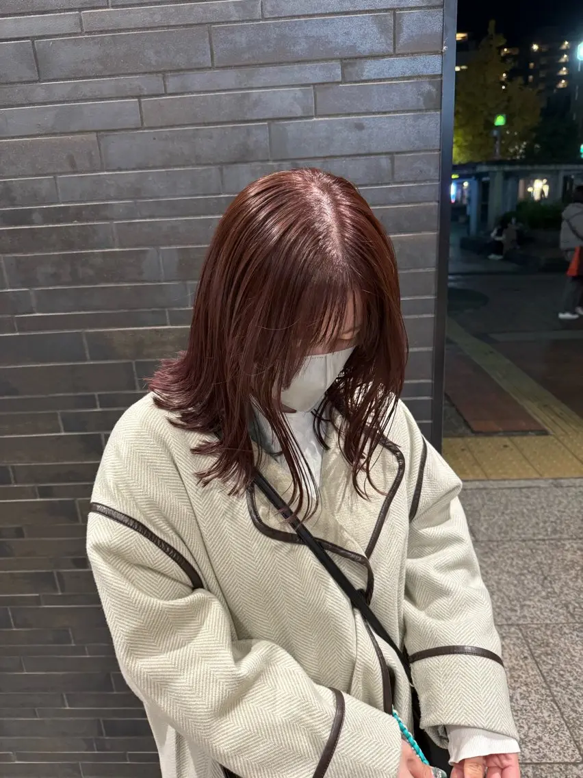 セミロング カラー 能隅あいかFLEAR 口コミ⭐️5.0⭐️のヘアスタイル