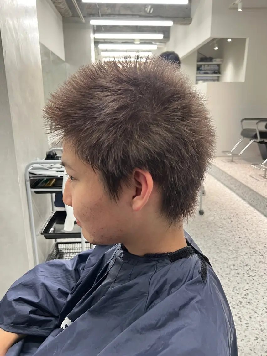 カラー アッシュ アッシュグレー アッシュグレージュ ブリーチ グレージュ あずこう/メンズヘア /メンズパーマのヘアスタイル