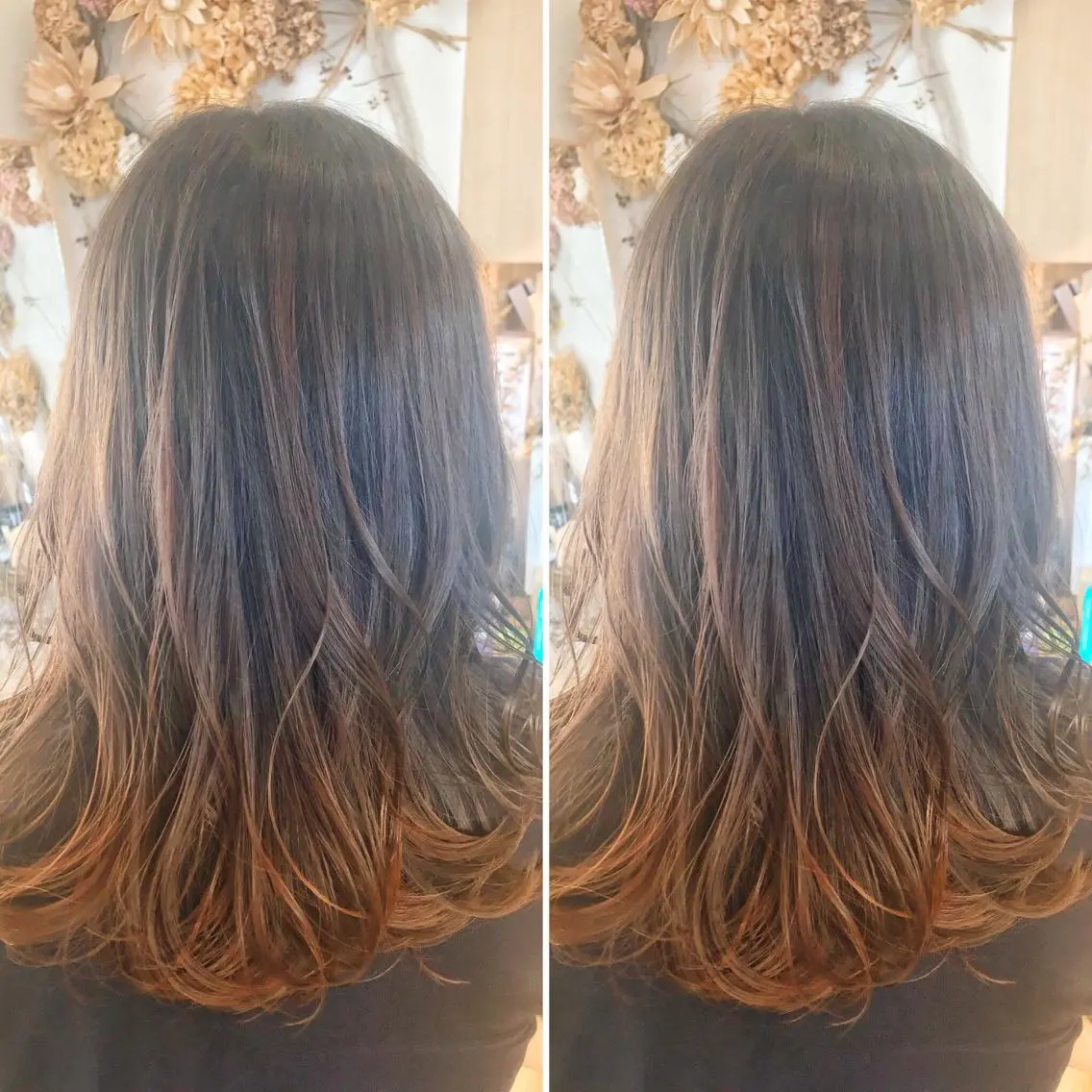 ミディアム カラー 新里 つかさのヘアスタイル