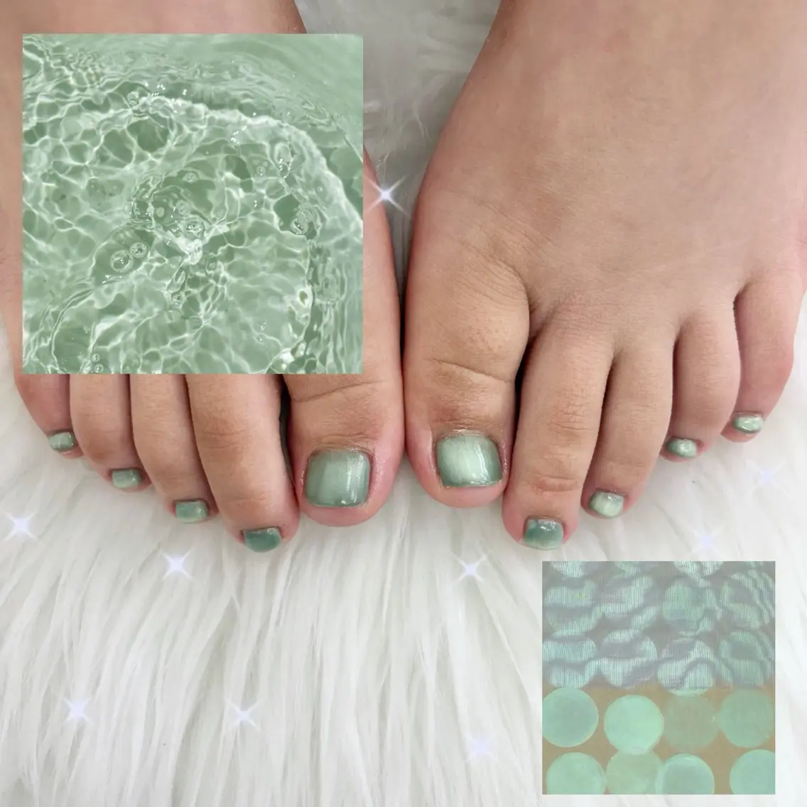 オフ🈶フット👣マグネットワンカラー🤍パラジェル変更可🙆🏻【大宮/パラジェル/長さだし/フィルイン】の写真