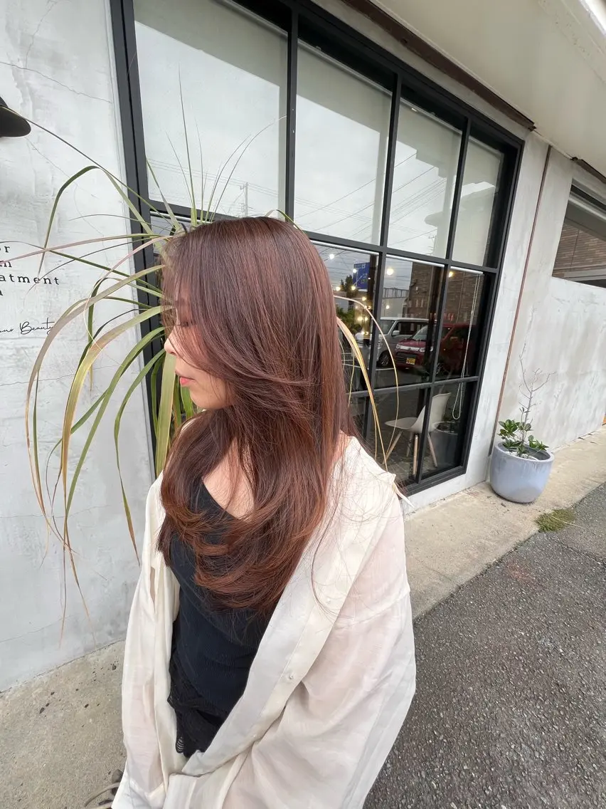 セミロング 石崎 美帆のヘアスタイル