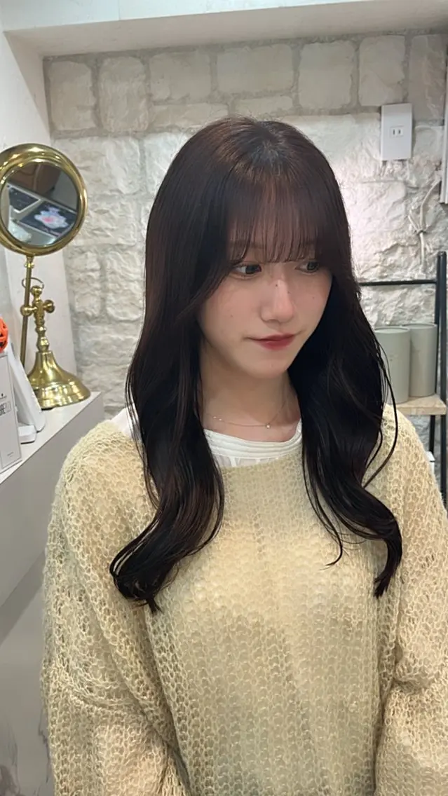 カラー ボルドーカラー ブラウンカラー 🫧Shanti🫧 ばんだいのヘアスタイル