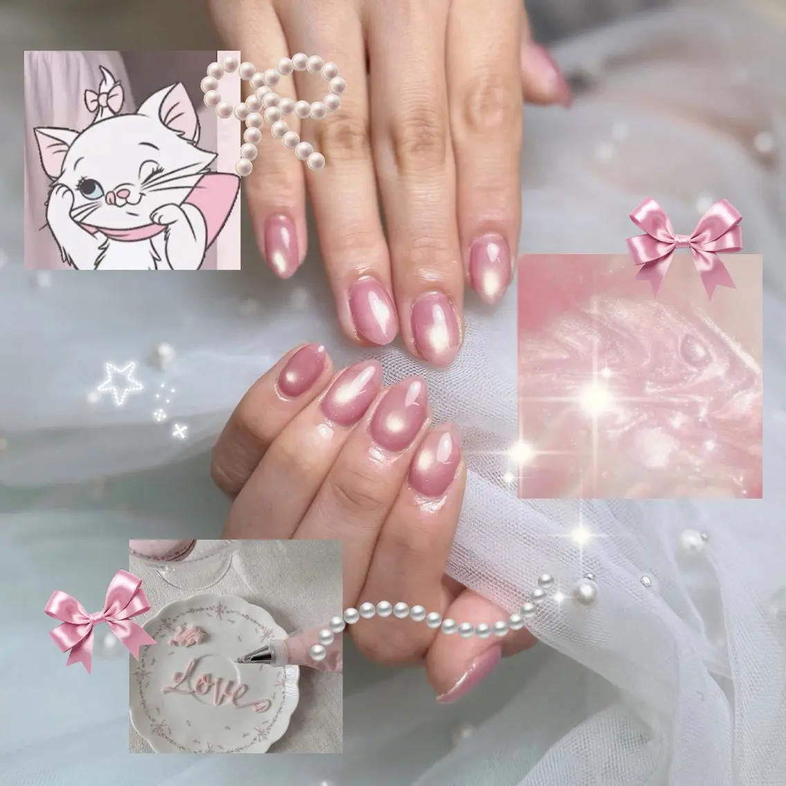 ネイル ハンドネイル yui 🐈‍⬛🎀のネイルデザイン