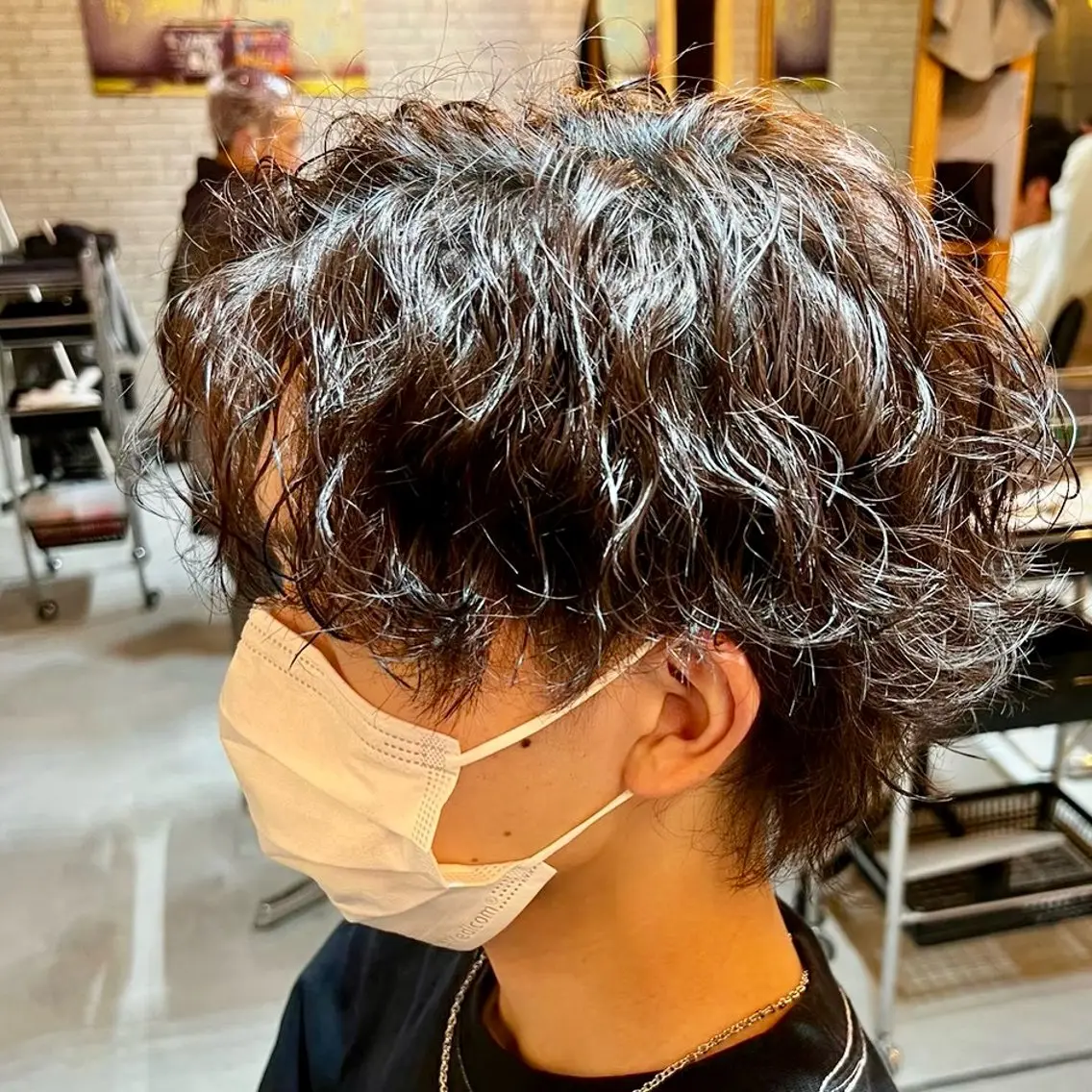 ショート パーマ メンズ シャドウ ツイスパ ニュアンスおがたのヘアスタイル
