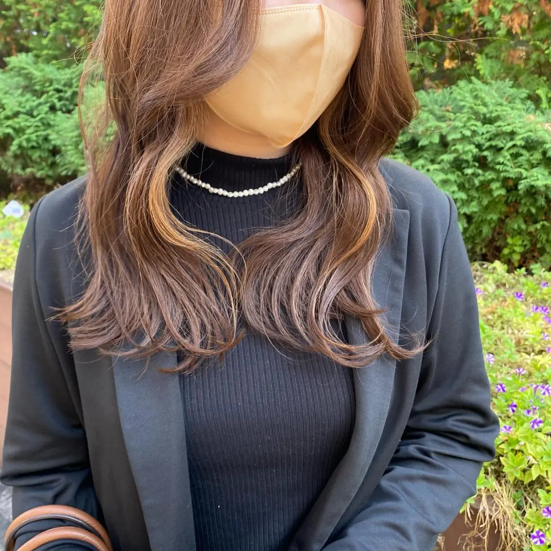 セミロング カラー ヘアアレンジ MOE /Zina横浜2ndのヘアスタイル