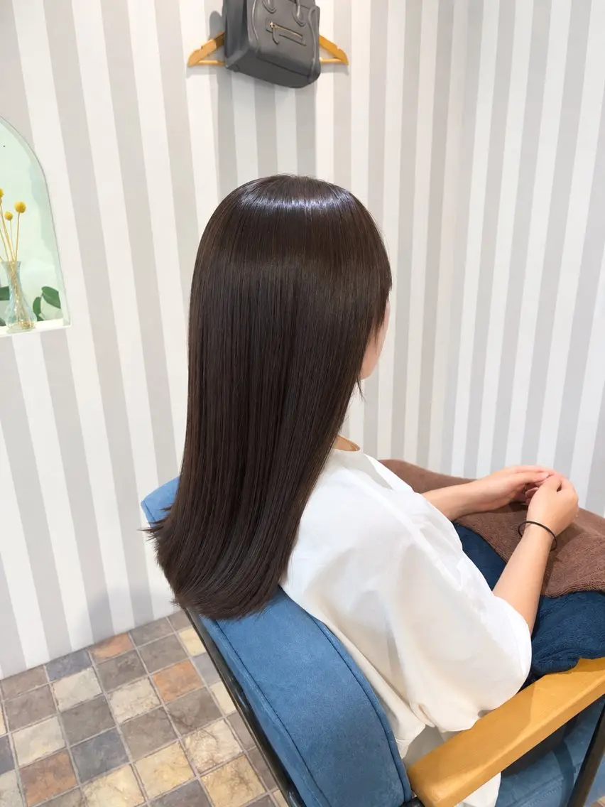 セミロング 縮毛矯正 縮毛矯正 abe mikaのヘアスタイル