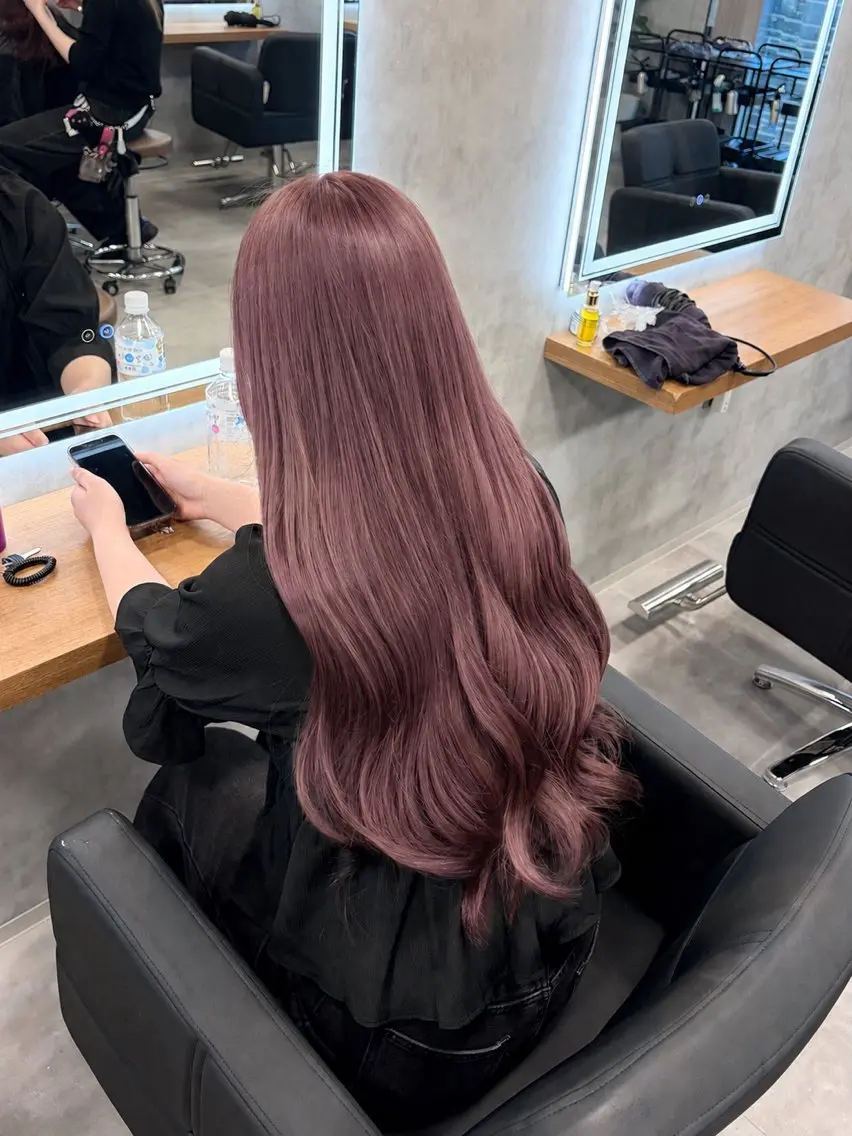 ロング ヘアカラー ヘアセット 透明感/韓国風 RENA🤎のヘアスタイル