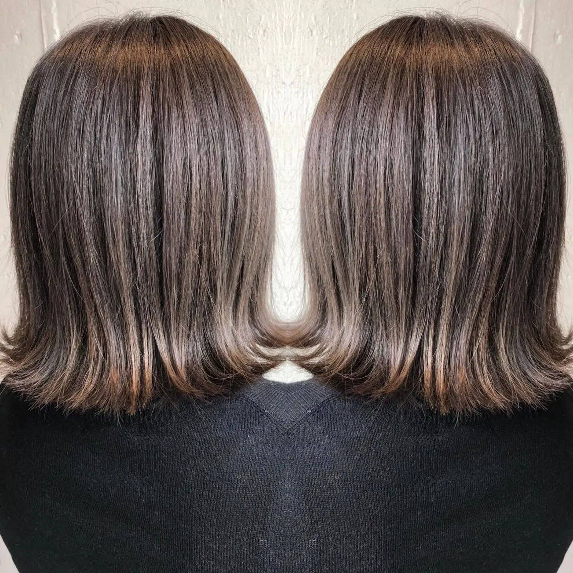 ミディアム アッシュ あらき ちさとのヘアスタイル