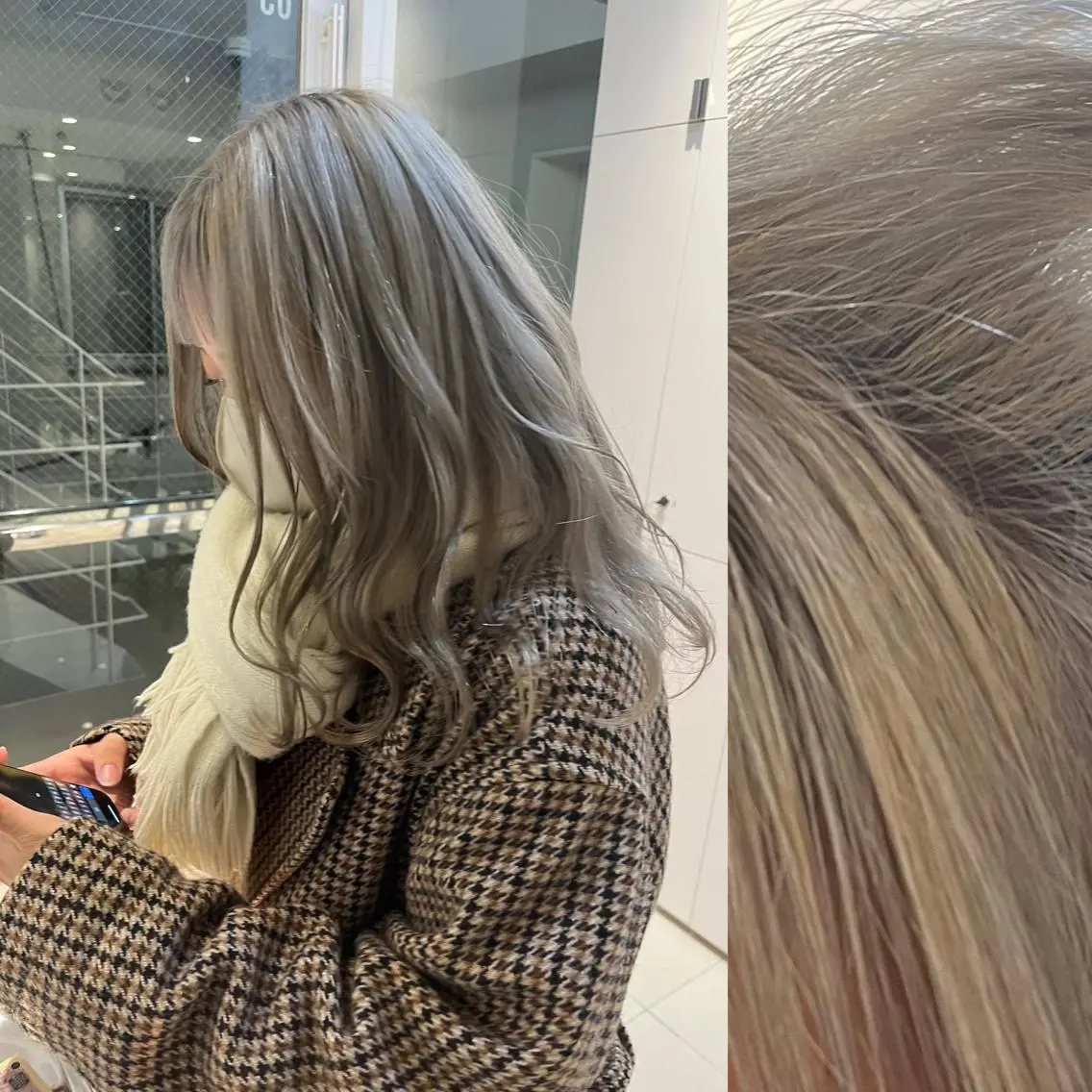 セミロング カラー ヘアアレンジ 成人式 ベージュカラー ブリーチ ブラウンカラー ケアブリーチ stylist ◎RUKI.のヘアスタイル