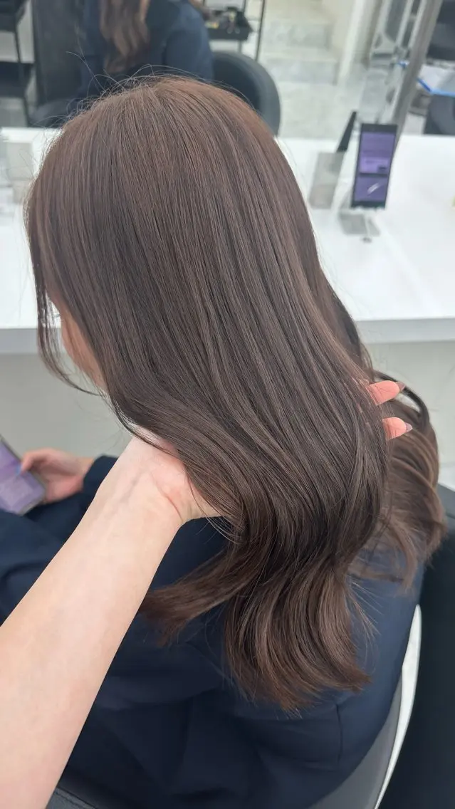 セミロング カラー カット ヘアカラー トリートメント ヘッドスパ ヘアセット 似合わせstyle ❤︎misaki❤︎のヘアスタイル