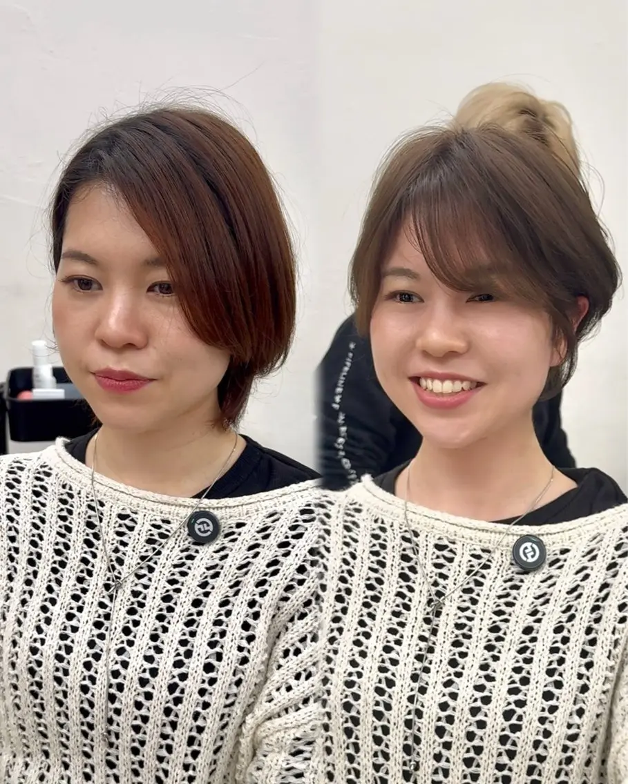 ショート カラー 似合わせカット ショートヘア カット ヘアカラー お悩み解決ショート/ 似合わせカット/といのヘアスタイル