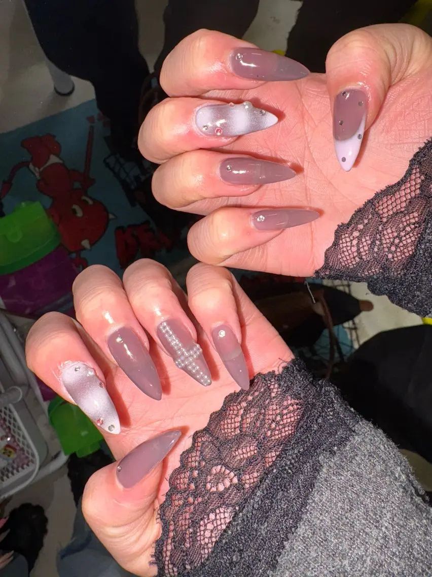 ネイル 持ち込み 33nail✴️栄 スミレ❇️Gel-xのネイルデザイン