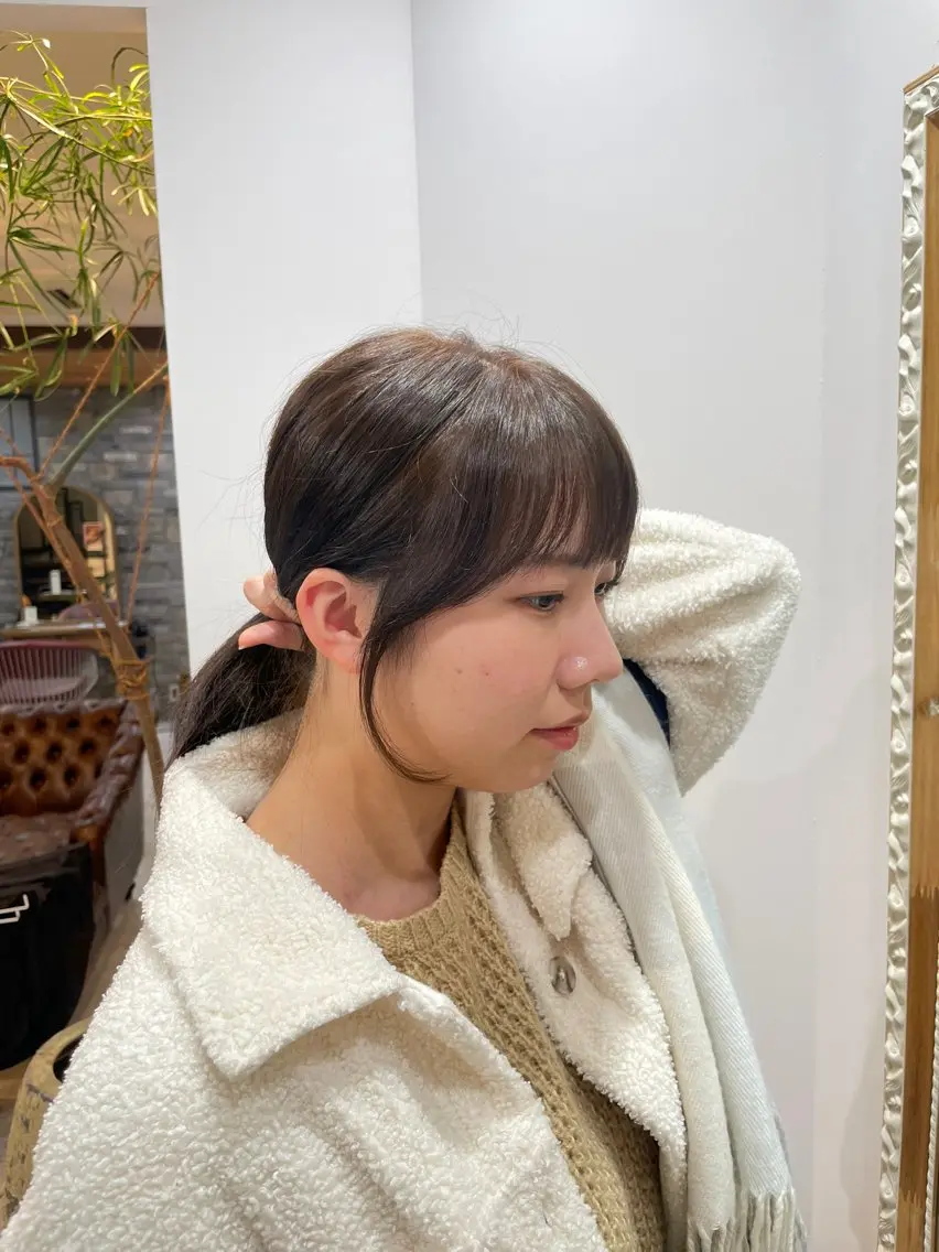 ロング カラー ブラウンカラー 増田 ルナのヘアスタイル