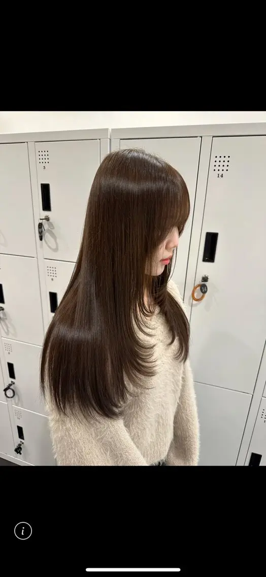 ロング 顔まわりレイヤー 顔周りカット レイヤーカット GRANDEUR 堀内のヘアスタイル