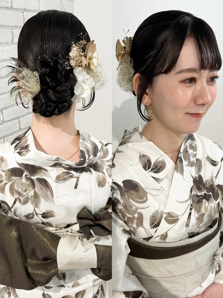 ヘアアレンジ デート 浴衣 奥出 祐菜のマツエク・マツパデザイン