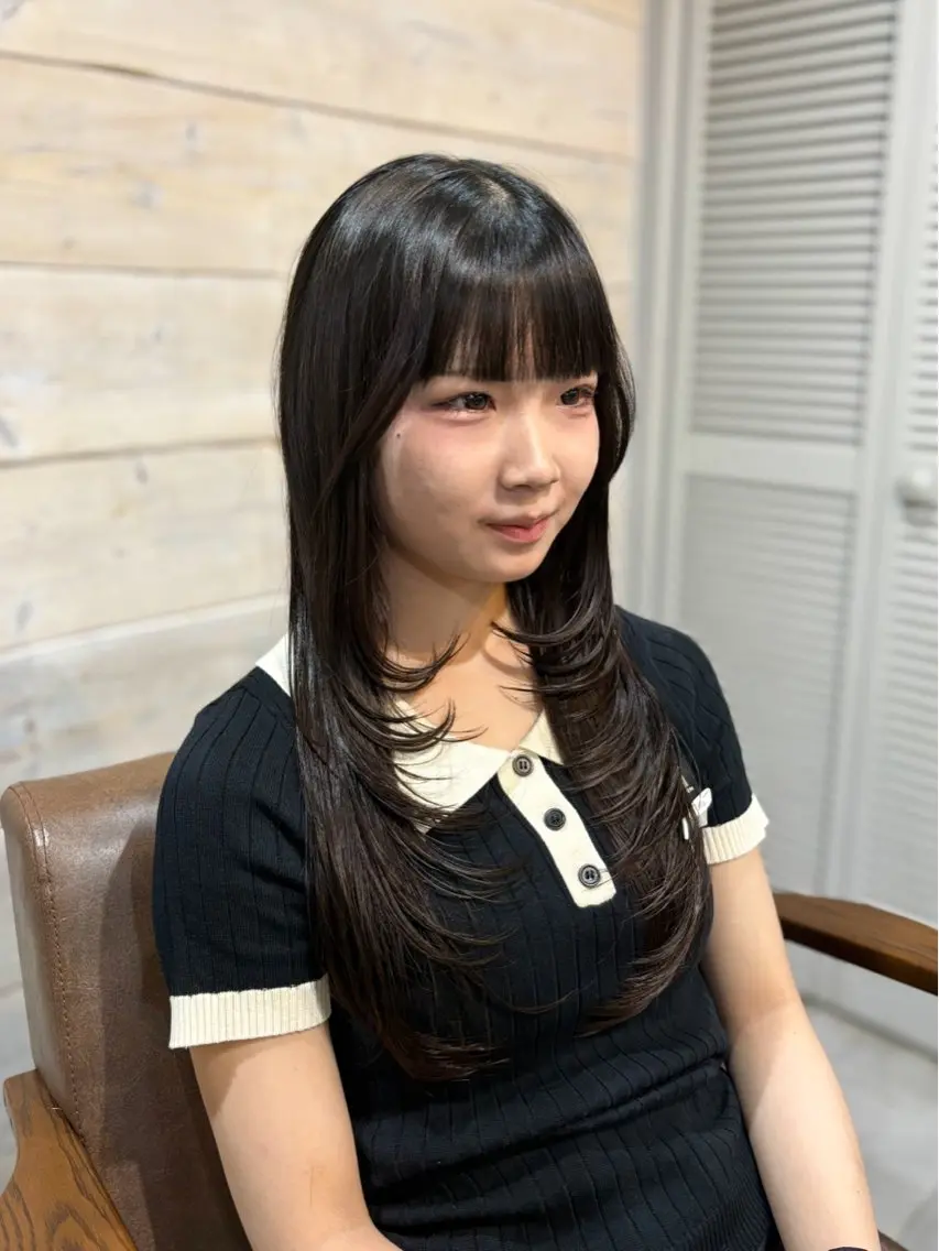 ロング カット suzuka🌿 レイヤー/艶カラーのヘアスタイル