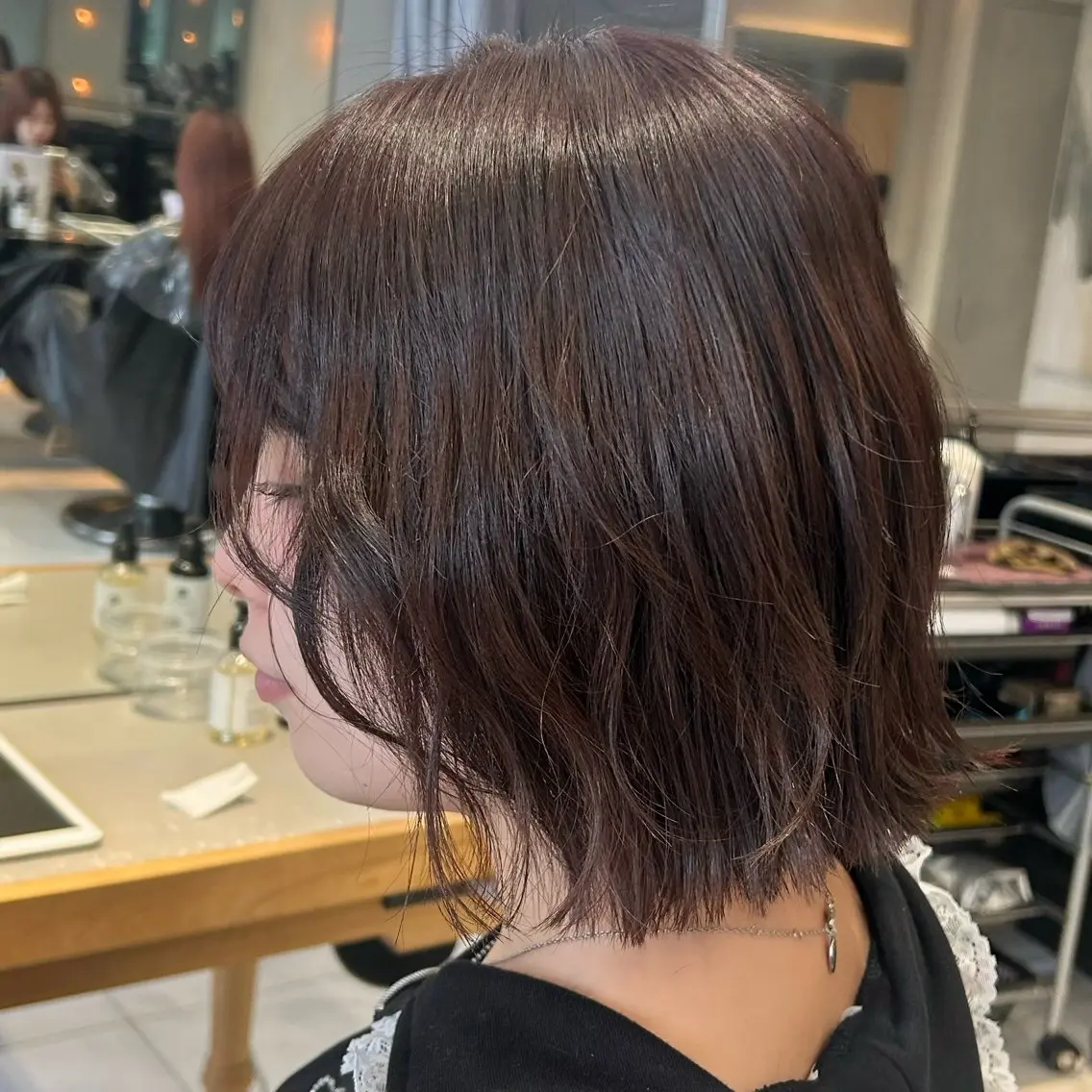 カラー ブラウンカラー ラベンダーカラー ボブ ヘアカラー サラ艶/韓国ヘア ︎🌟璃奈 (ﾘﾅ)のヘアスタイル