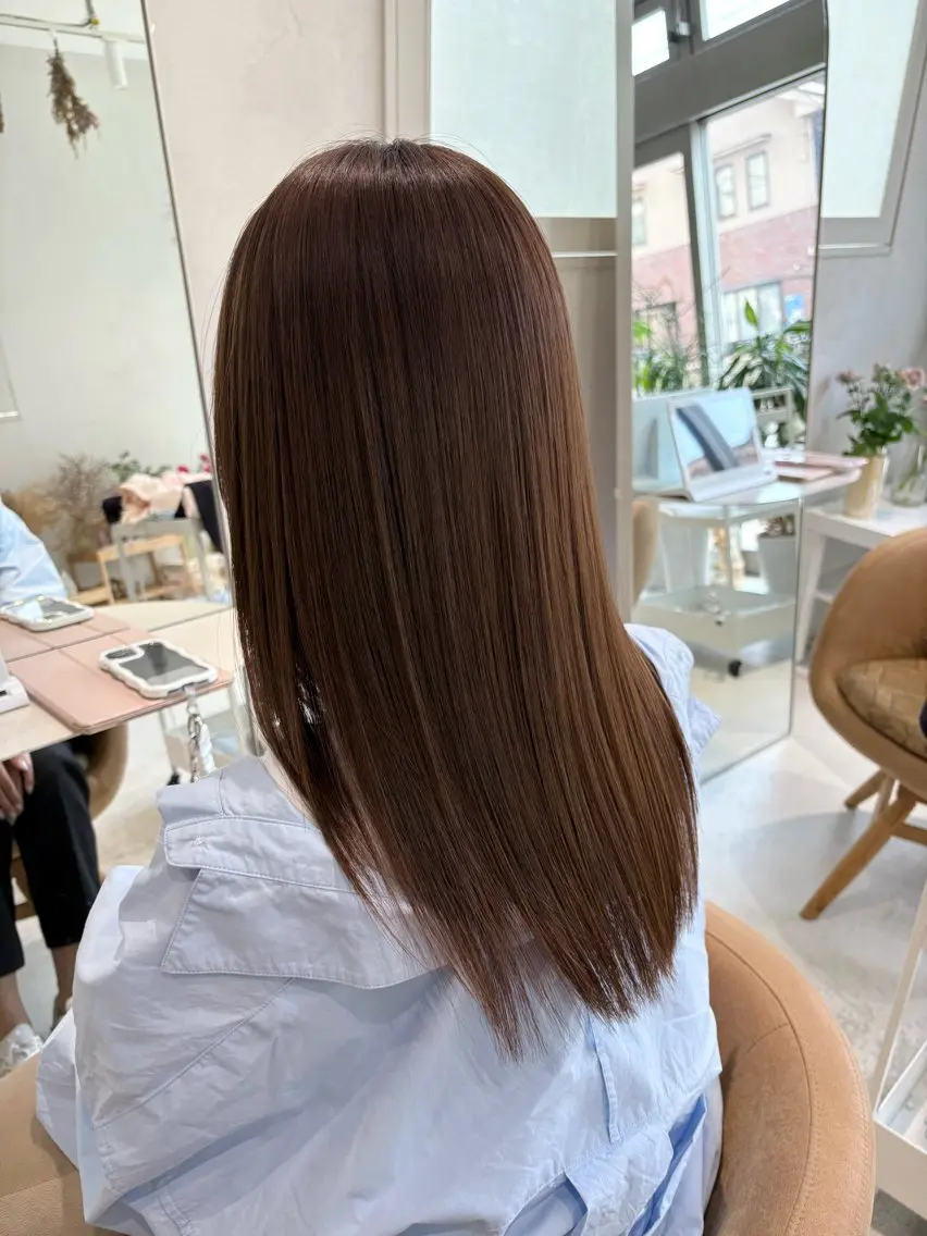 ロング 髪質改善 トリートメント カット ヘアカラー トリートメント 🪻花屋併設🪻秀島 有紀のヘアスタイル