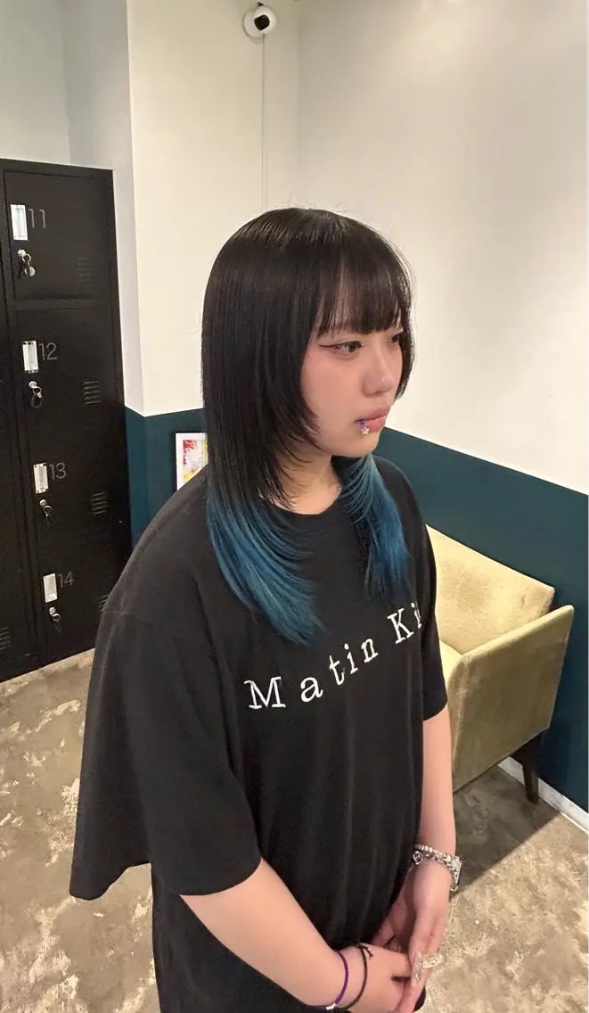 ロング 顔周りカット レイヤーカット hair brace 智之のヘアスタイル