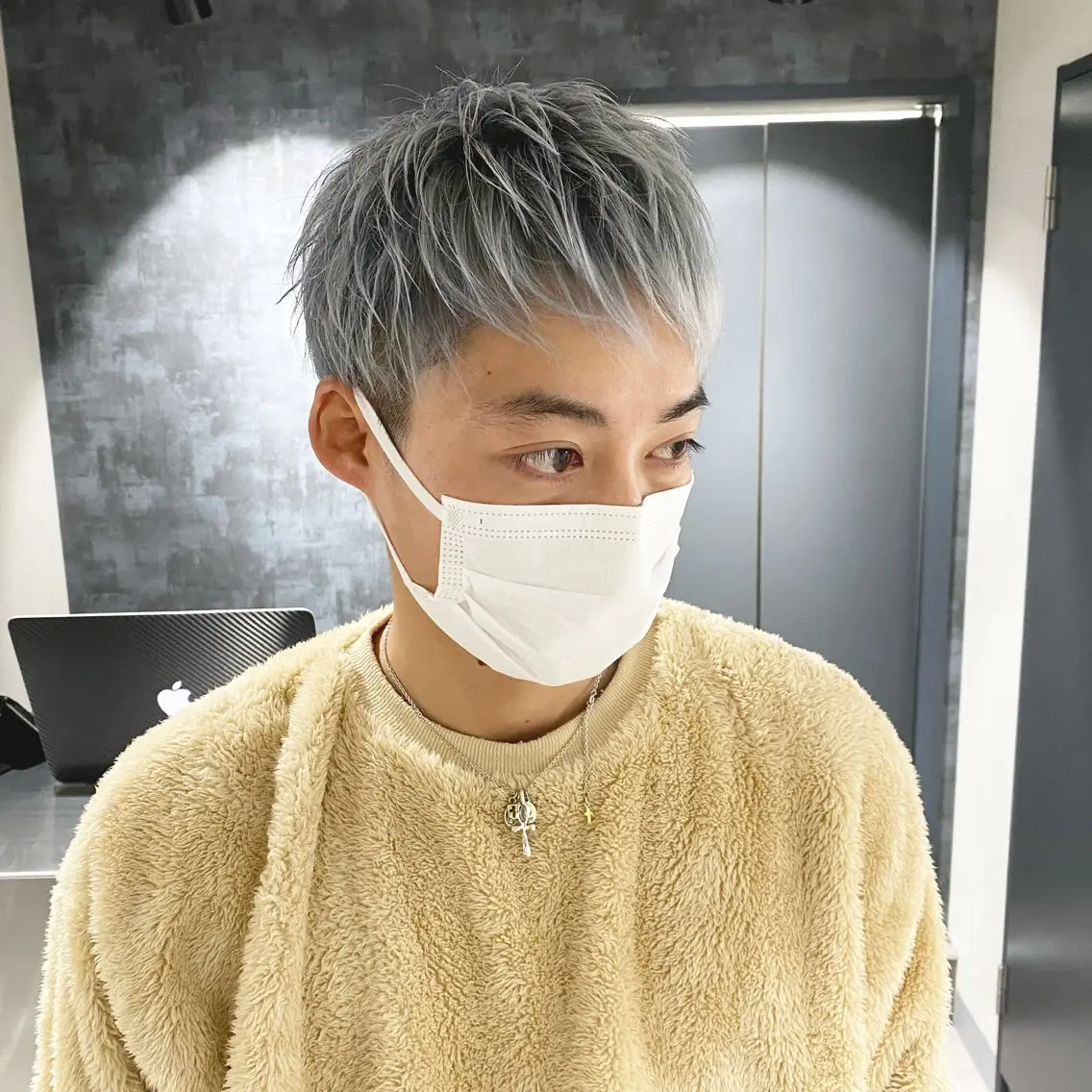 ショート カラー メンズ メンズブリーチ ブリーチ シルバー トリートメント ⚡️ショート特化⚡️ ATARUのヘアスタイル