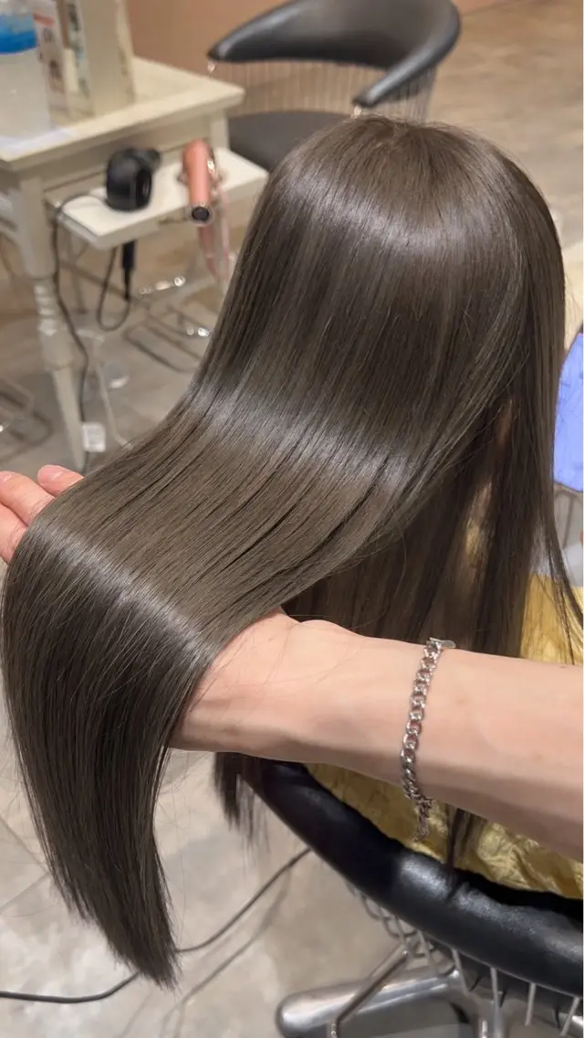 セミロング カット ヘアカラー トリートメント ヘアセット 韓国レイヤー/なんば /Takunaのヘアスタイル