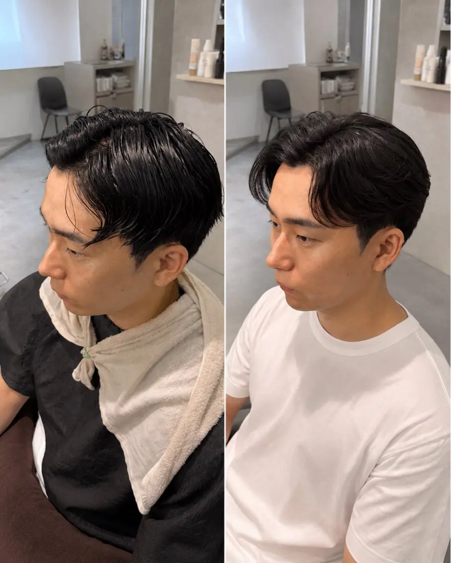 パーマ メンズ カット 縮毛矯正 濱口 健慎のヘアスタイル