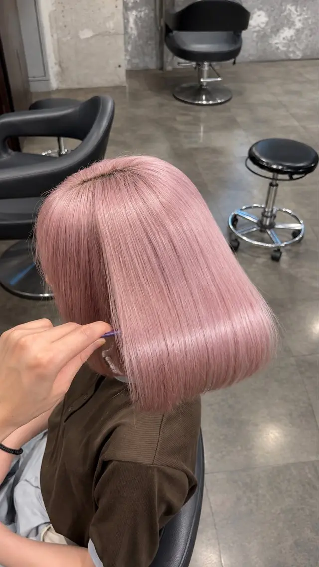 ショート カラー ヘアカラー トリートメント 🧸ハイトーン/ミル クティー🧸のヘアスタイル