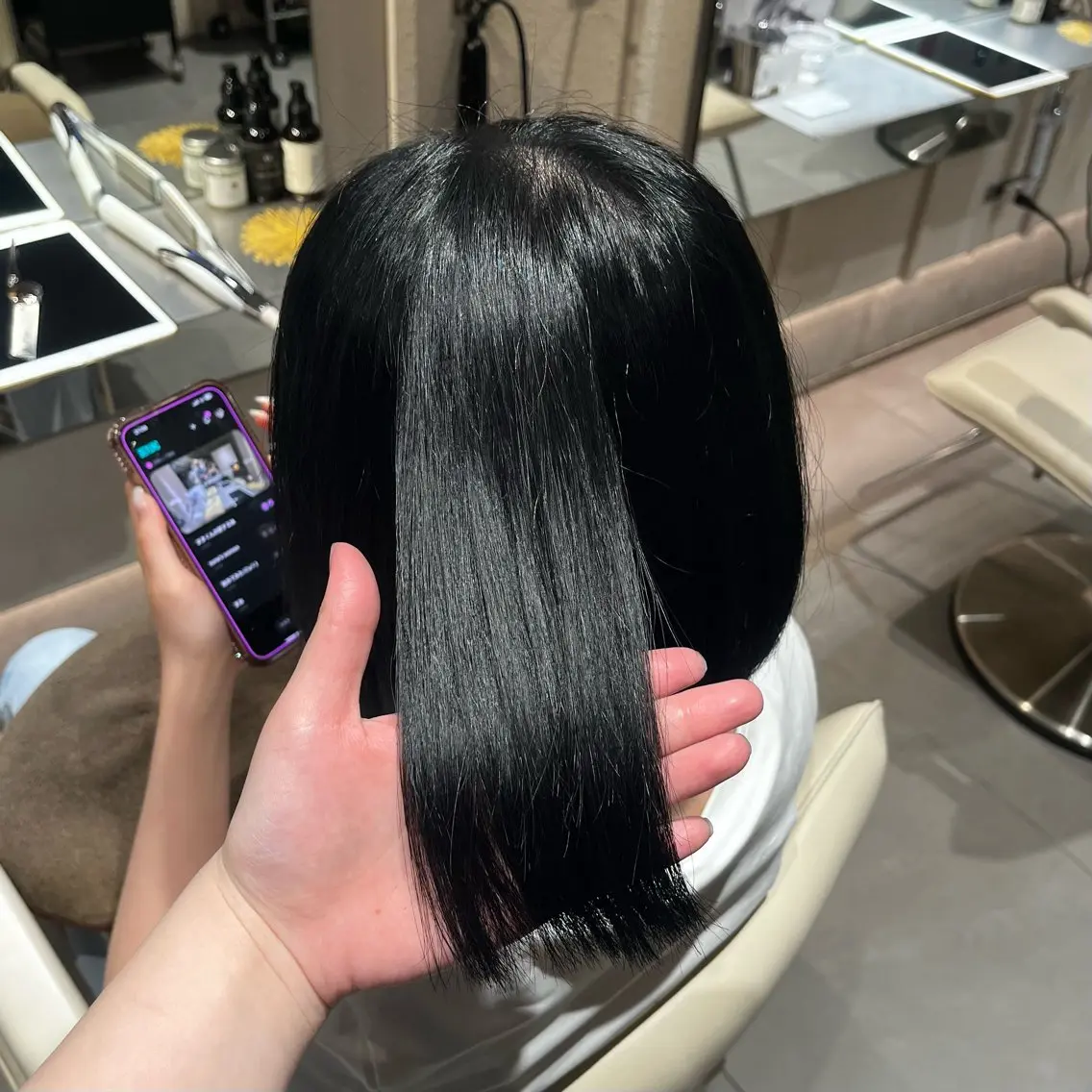 カラー ヘアカラー トリートメント ヘッドスパ 地毛風カラー/ NaRuのヘアスタイル