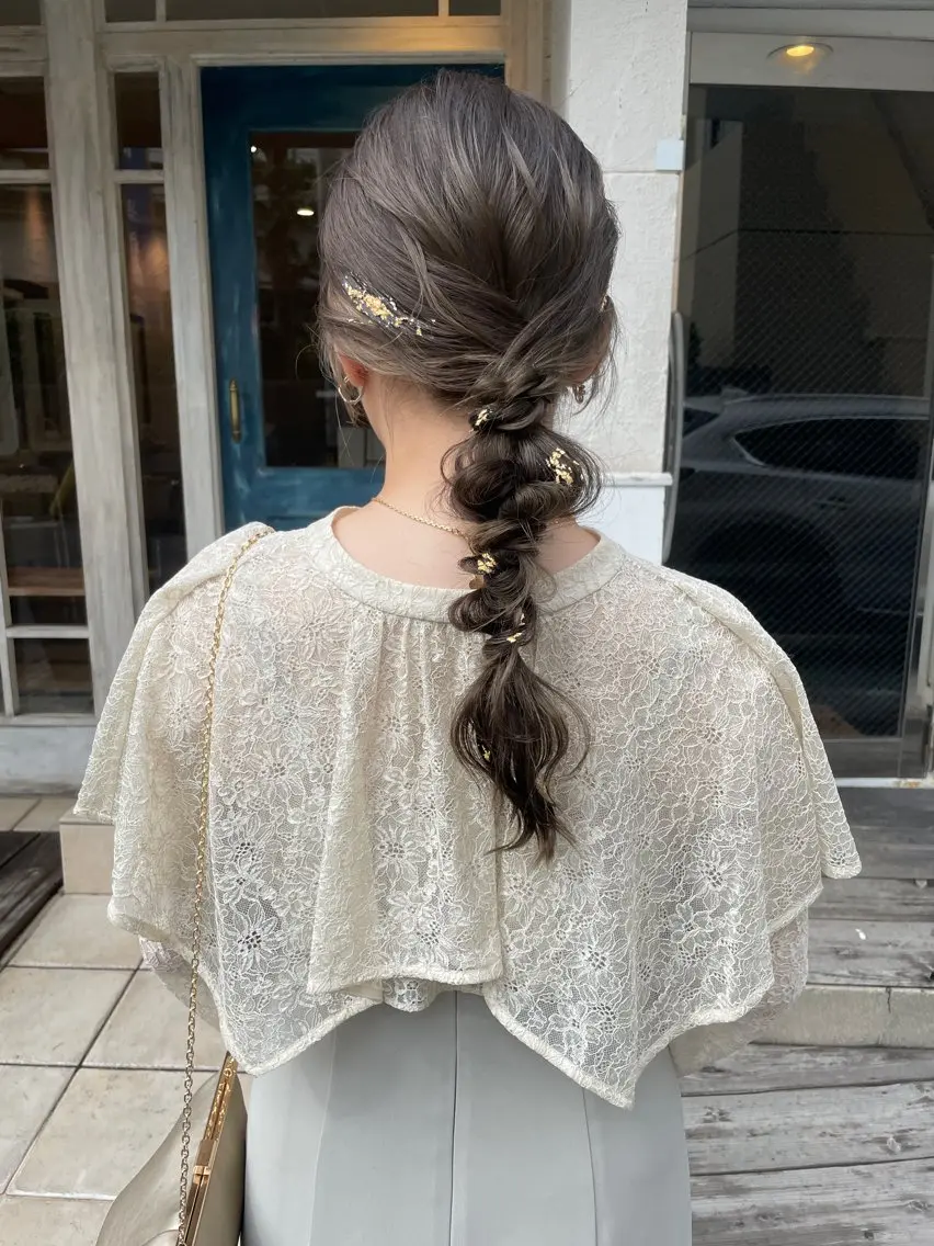 ロング ヘアアレンジ 🙃 透明感カラー/ボブのヘアスタイル
