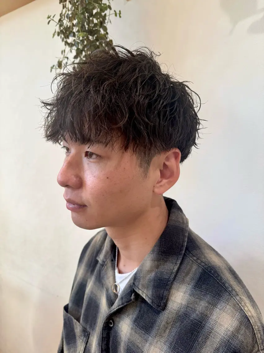 パーマ メンズ カット パーマ メンズ特化 古賀陸斗のヘアスタイル