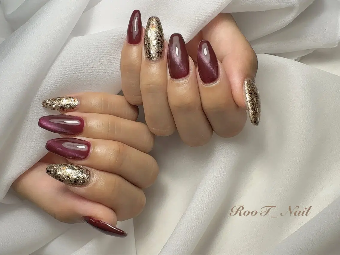 ネイル ラメ(グリッター) マグネットネイル ハンドネイル RooT Nailのネイルデザイン