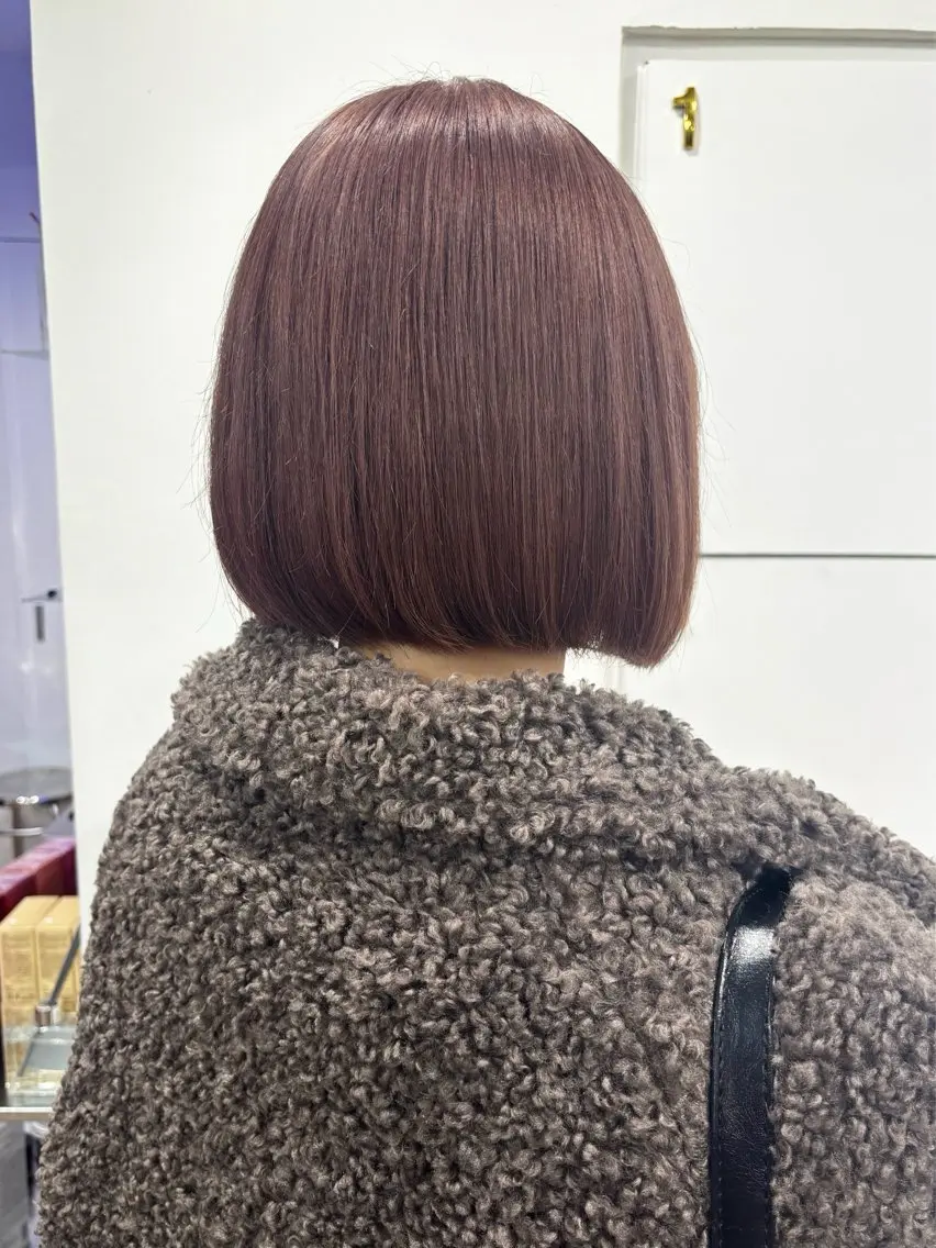 ミディアム ラベンダーベージュ ヘアカラー ブリーチ透明感カラー 🍀mizuki🍀のヘアスタイル