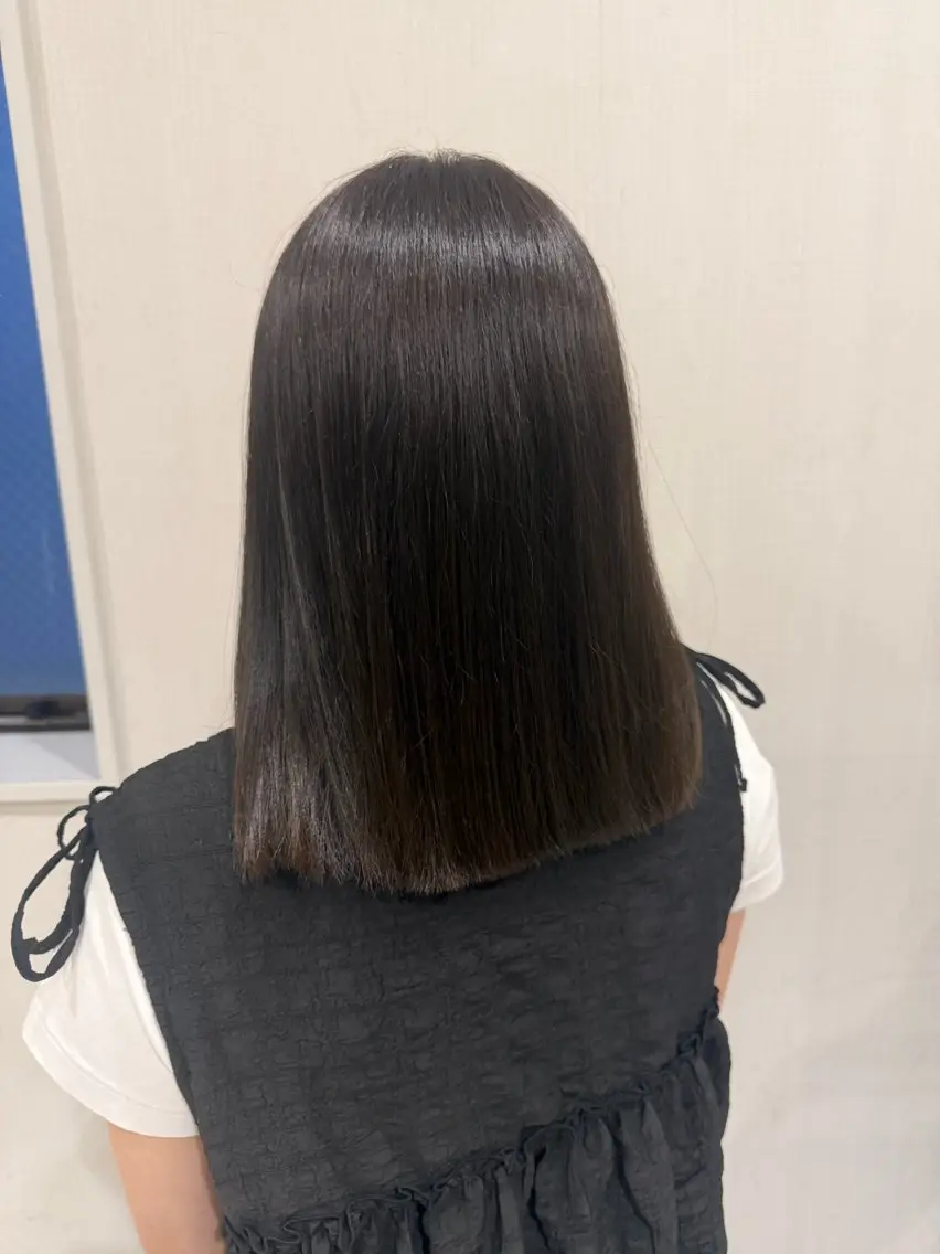 ミディアム カット ヘアカラー トリートメント ヘッドスパ ayumi / 郡山/暖色カラーのヘアスタイル