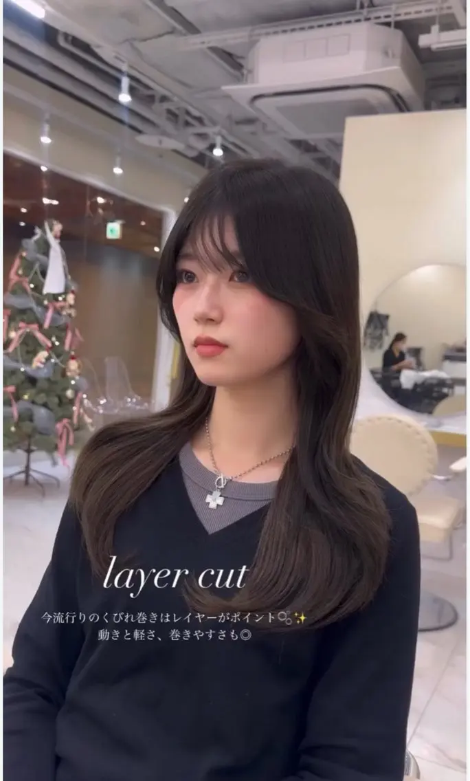 セミロング レイヤーカット 似合わせカット カット 髪質改善🫧 カラー特化/Hinaのヘアスタイル
