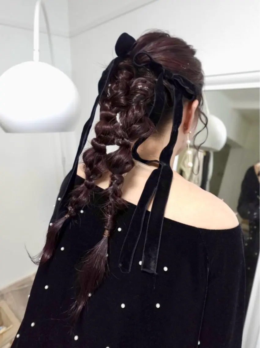 ロング カラー ヘアアレンジ ヘアセット アレンジ/暖色カラー /艶髪/かずな💓のヘアスタイル