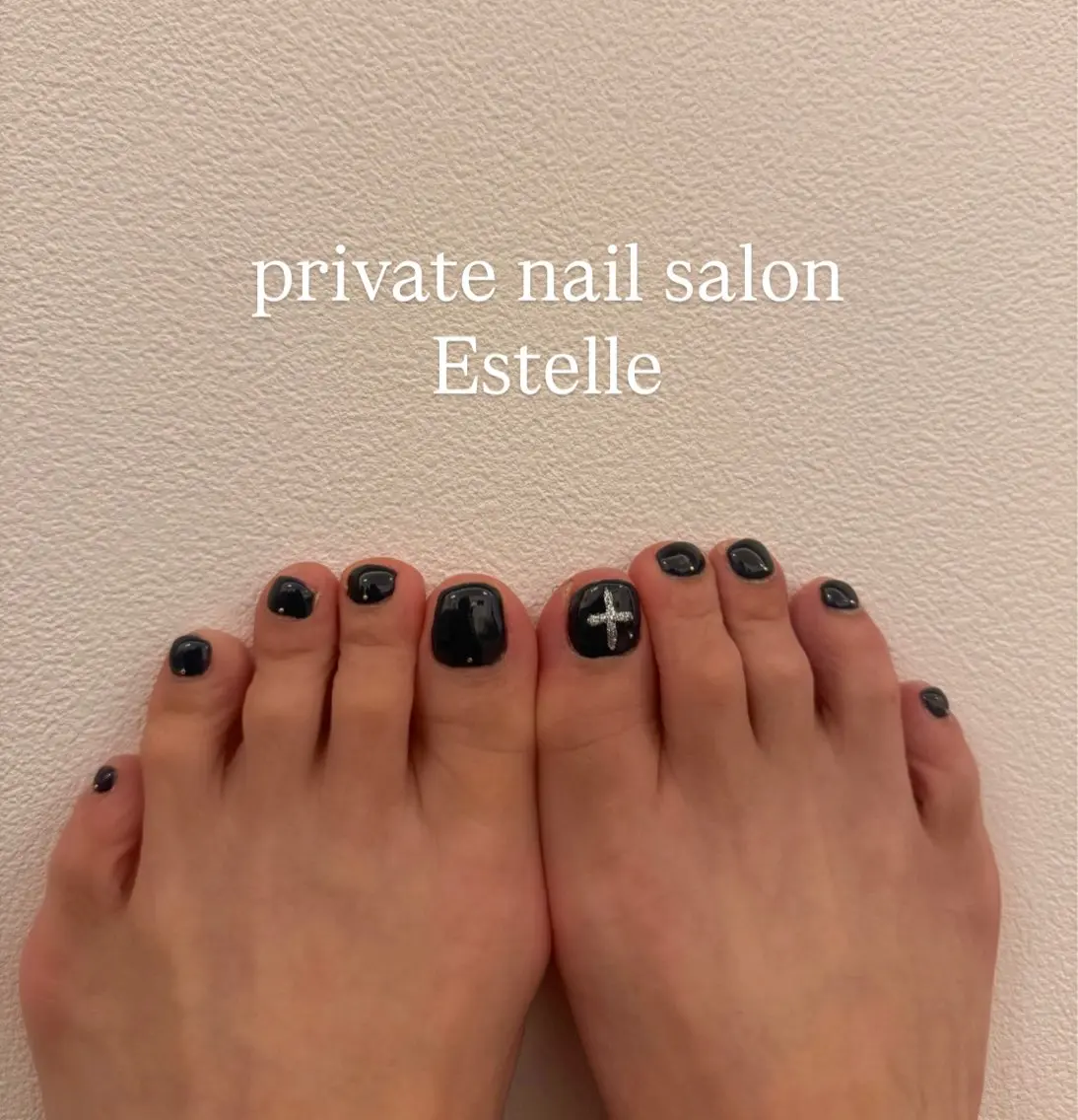ネイル フットネイル ネイビー フットネイル nail salon Estelleのネイルデザイン