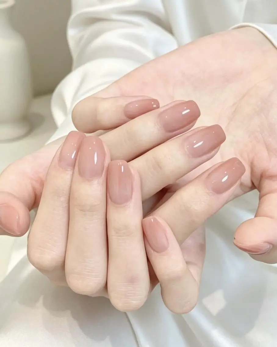 【爆人気No.1】🎀お肌に自然に馴染むスキンカラーネイル ¥4980【自爪】の写真