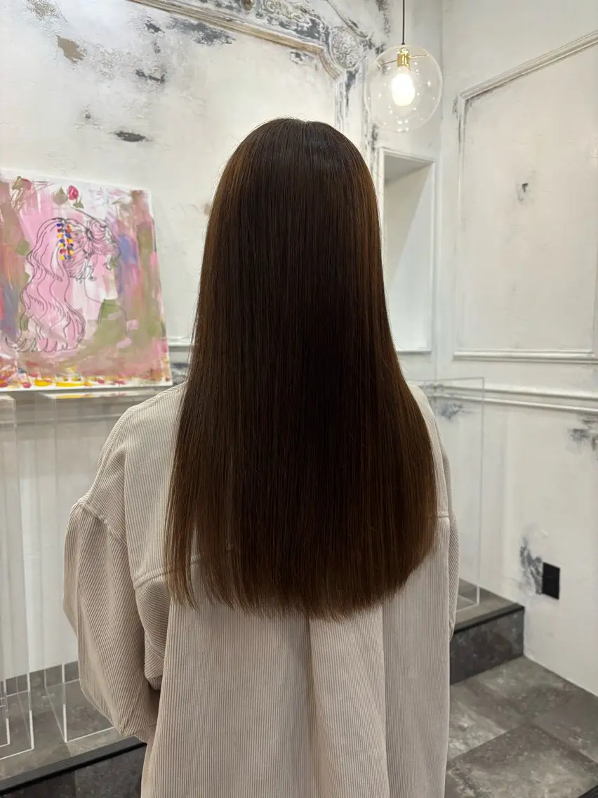 髪質改善トリートメント➕カラーの写真