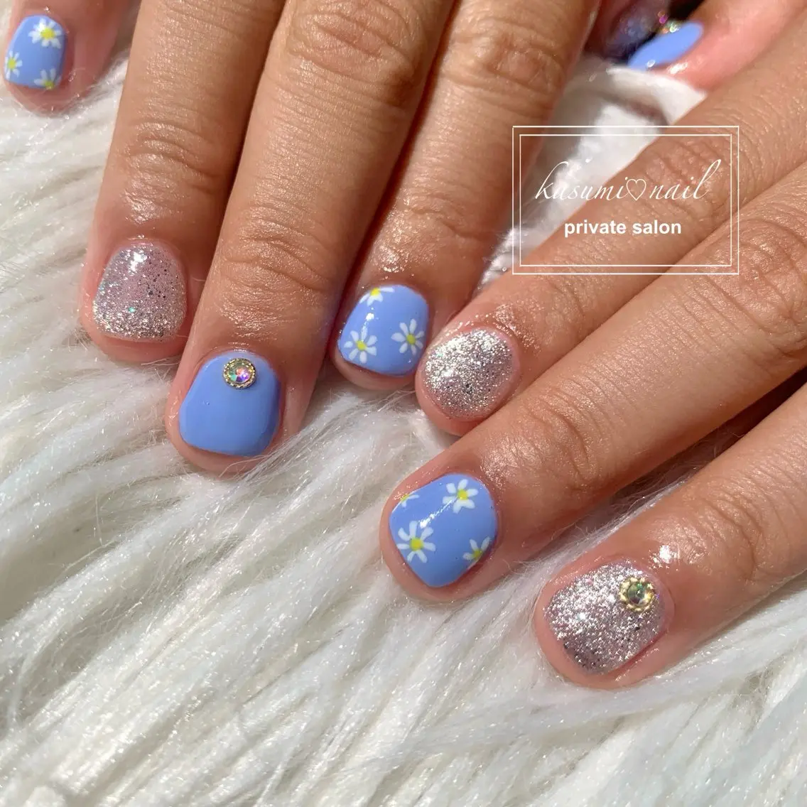 キッズ ネイル 大理石ネイル(マーブル) ニュアンスネイル KASUMI♡ Nailのネイルデザイン