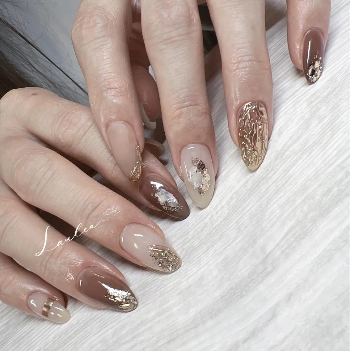 ネイル フットネイル 韓国ネイル ハンドネイル nail salon Lauleaのネイルデザイン