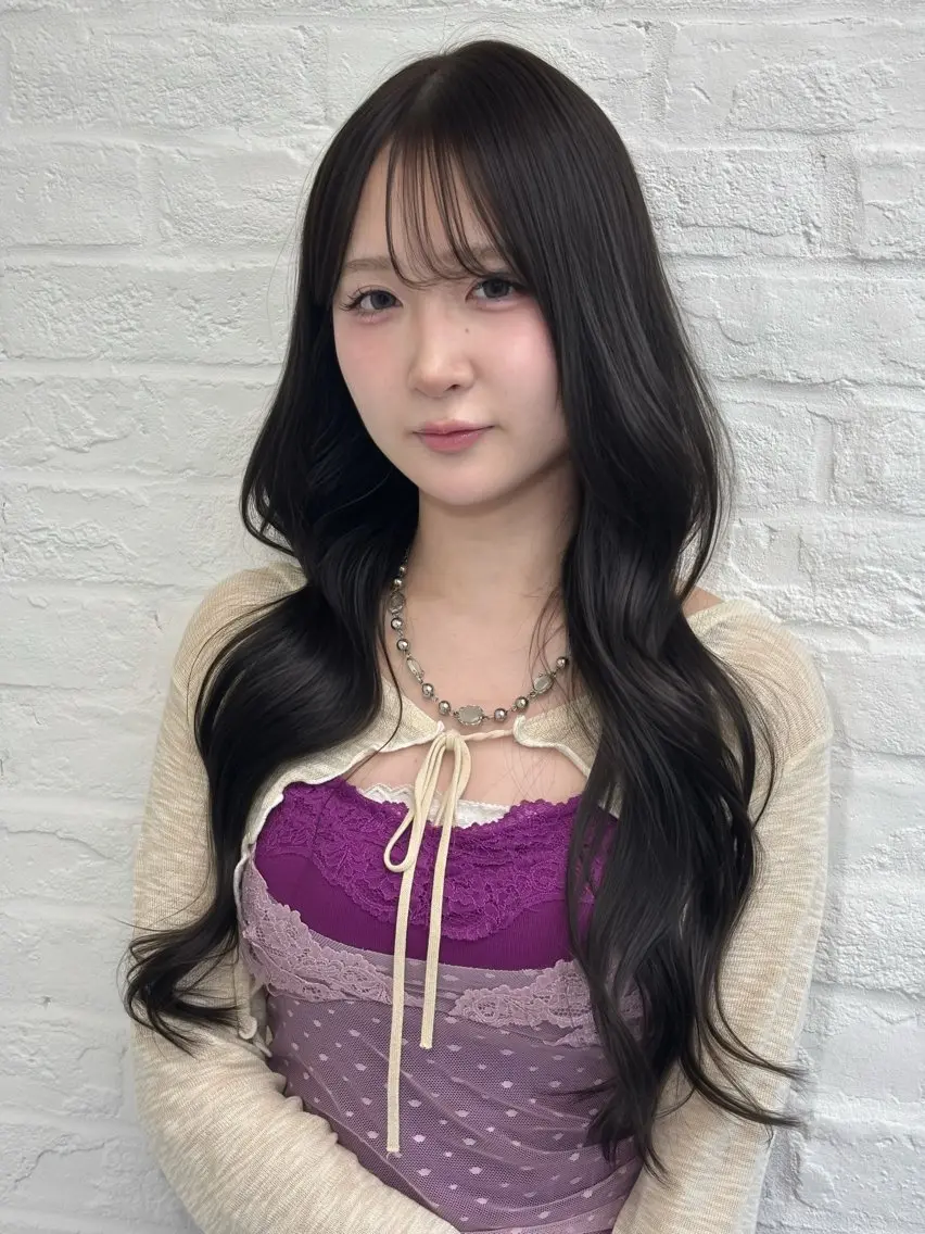 ロング カラー 水野 マミのヘアスタイル